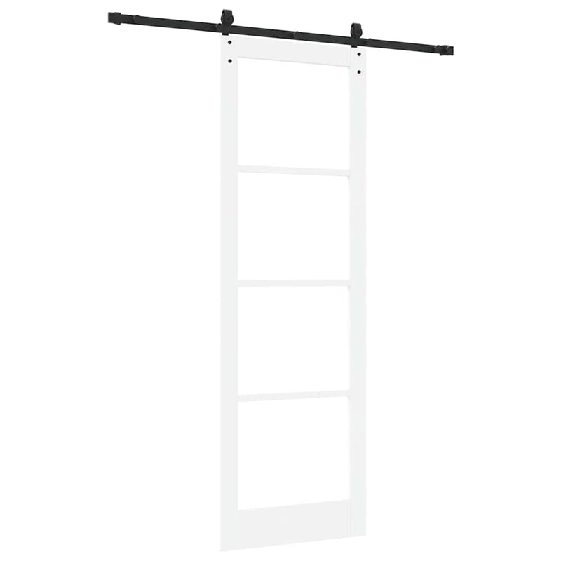 vidaXL Egyszerű Csúszó Ajtó Fehér 78 x 232 cm Fa és fém