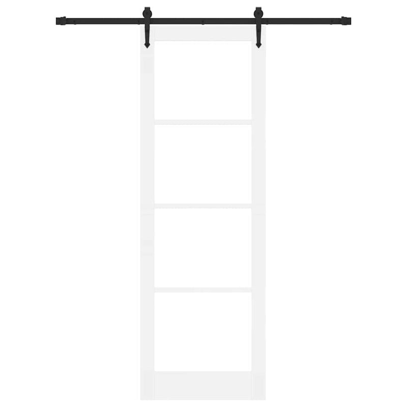 vidaXL Egyszerű Csúszó Ajtó Fehér 78 x 232 cm Fa és fém