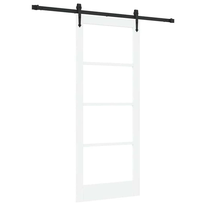 vidaXL Egyszerű Csúszó Ajtó Fehér 83 x 202 cm Fa és fém