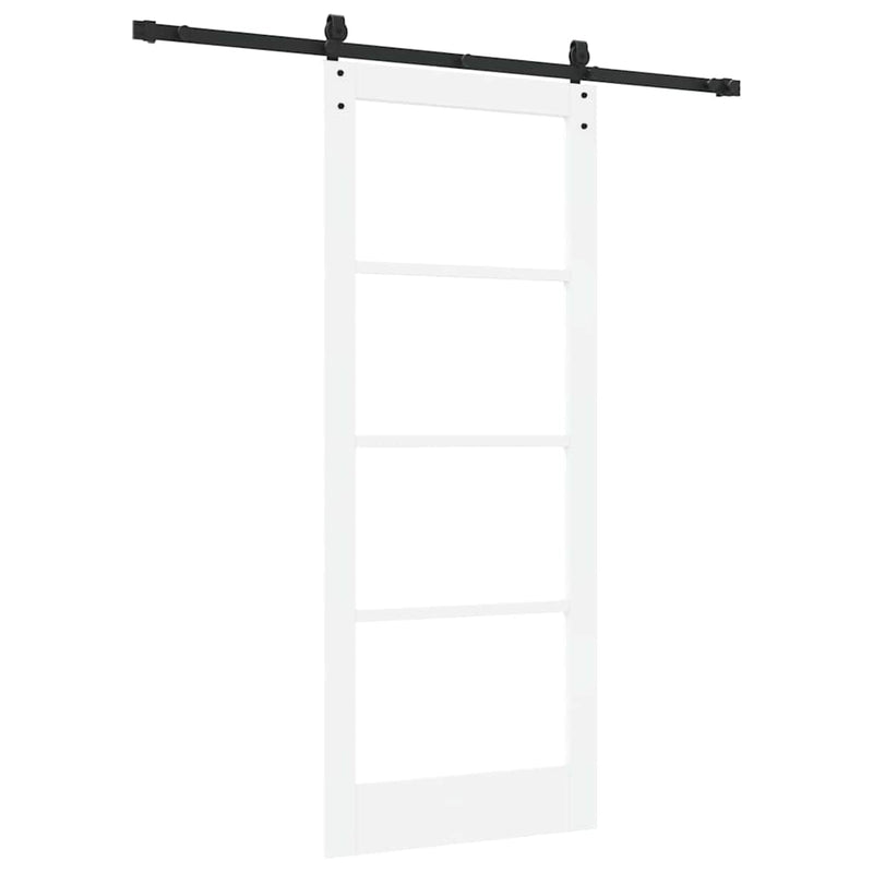 vidaXL Egyszerű Csúszó Ajtó Fehér 83 x 202 cm Fa és fém
