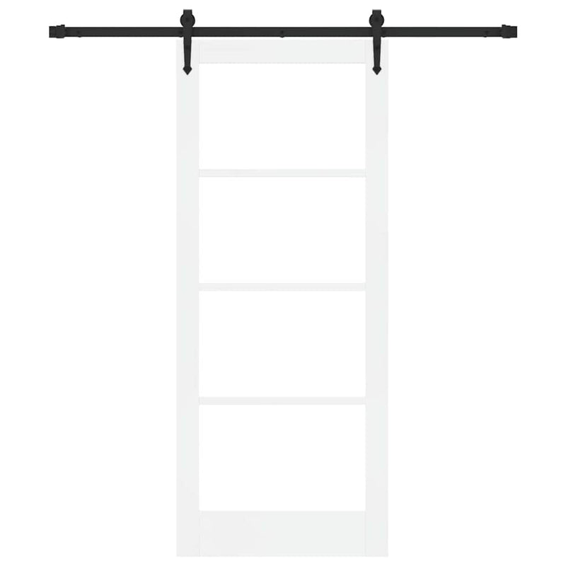vidaXL Egyszerű Csúszó Ajtó Fehér 83 x 202 cm Fa és fém