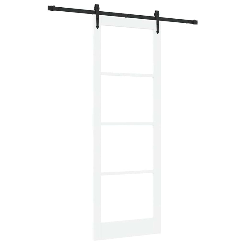 vidaXL Egyszerű Csúszó Ajtó Fehér 83 x 232 cm Fa és fém