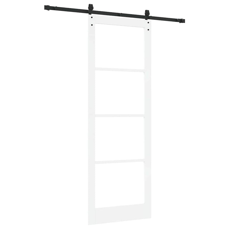 vidaXL Egyszerű Csúszó Ajtó Fehér 83 x 232 cm Fa és fém