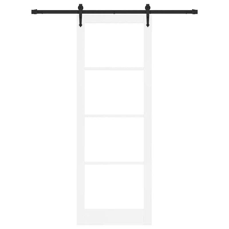 vidaXL Egyszerű Csúszó Ajtó Fehér 83 x 232 cm Fa és fém
