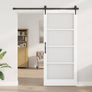 vidaXL Csúszó ajtó Fehér 93 x 211 cm Tömör fenyőfa és üveg