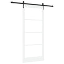 vidaXL Csúszó ajtó Fehér 93 x 211 cm Tömör fenyőfa és üveg