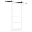 vidaXL Csúszó ajtó Fehér 93 x 211 cm Tömör fenyőfa és üveg
