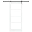 vidaXL Csúszó ajtó Fehér 93 x 211 cm Tömör fenyőfa és üveg