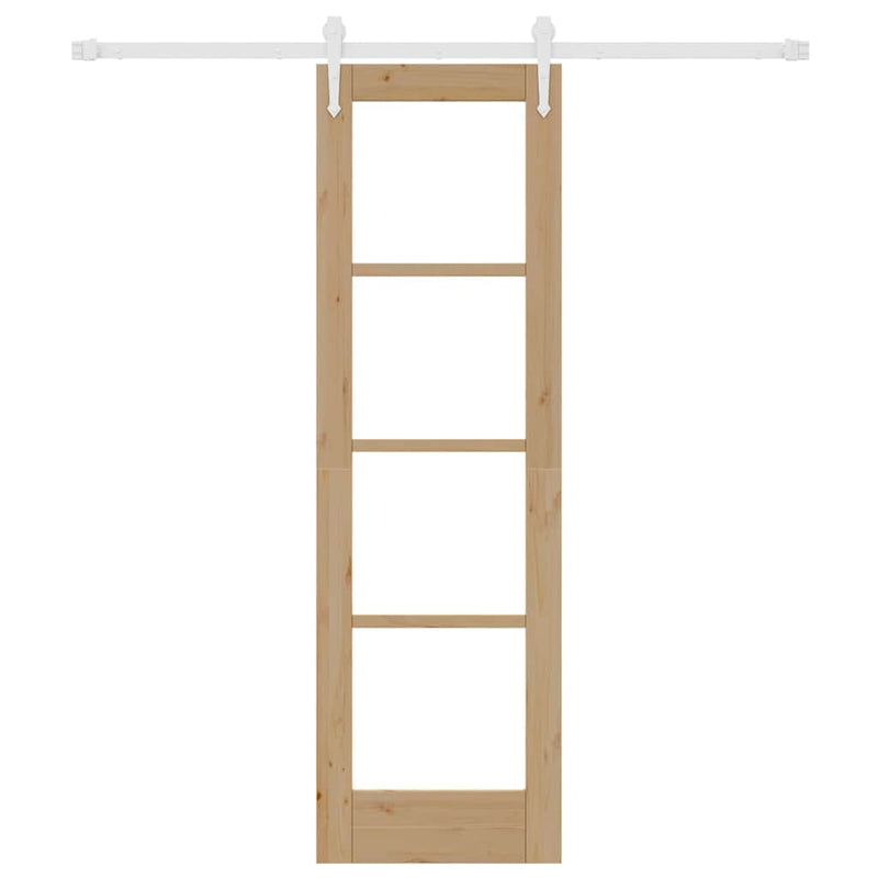 vidaXL Egyszerű Csúszó Ajtó Barna 61 x 198.5 cm Fa és fém