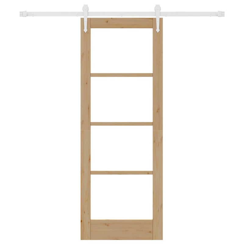 vidaXL Egyszerű Csúszó Ajtó Barna 73.5 x 198.5 cm Fa és fém