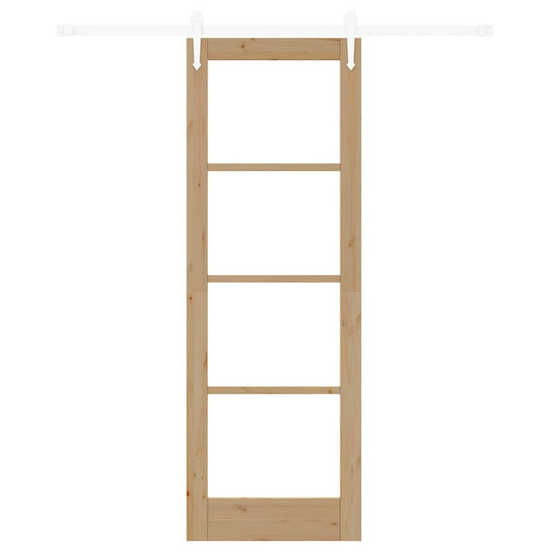 vidaXL Egyszerű Csúszó Ajtó Barna 73.5 x 211 cm Fa és fém