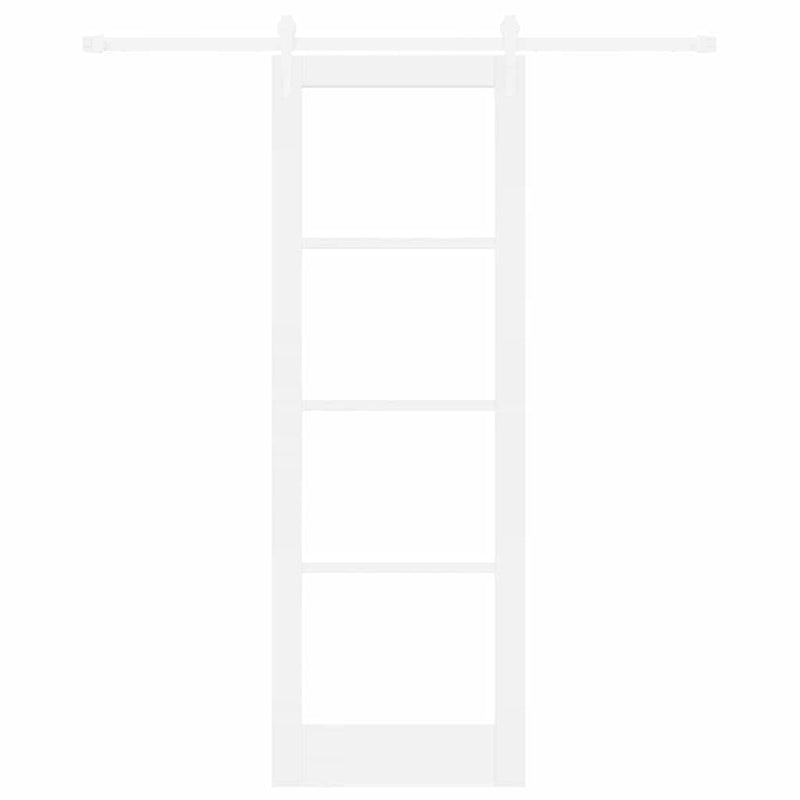 vidaXL Egyszerű Csúszó Ajtó Fehér 73.5 x 211 cm Fa és fém