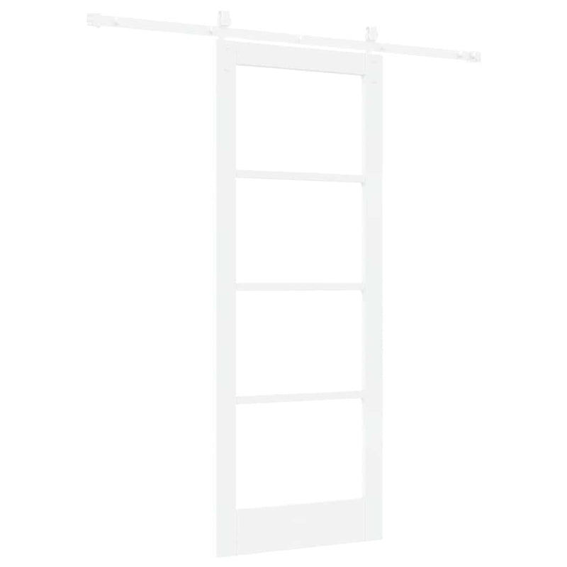 vidaXL Egyszerű Csúszó Ajtó Fehér 78 x 202 cm Fa és fém