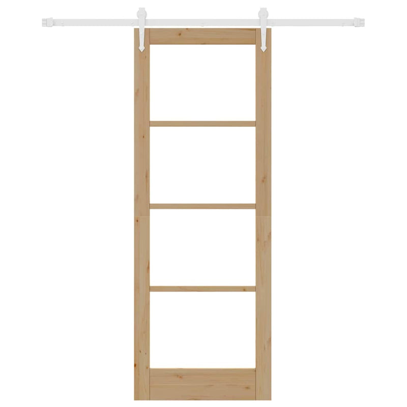 vidaXL Egyszerű Csúszó Ajtó Barna 78 x 211 cm Fa és fém