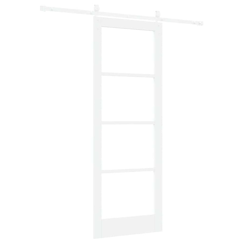 vidaXL Egyszerű Csúszó Ajtó Fehér 78 x 211 cm Fa és fém