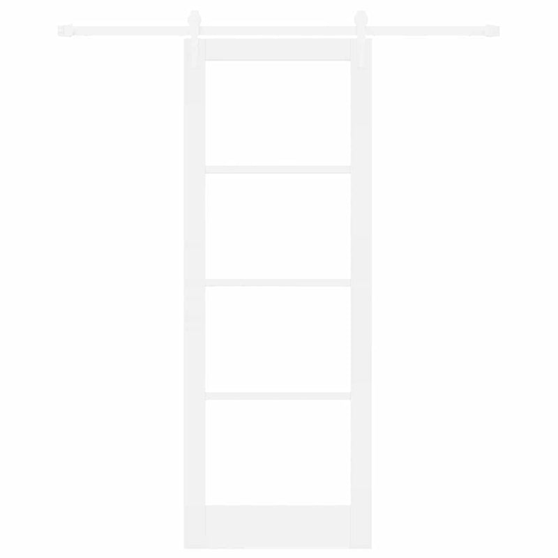 vidaXL Egyszerű Csúszó Ajtó Fehér 78 x 211 cm Fa és fém