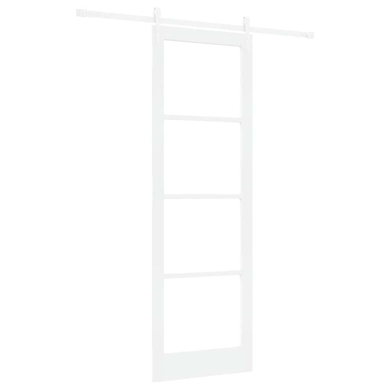 vidaXL Egyszerű Csúszó Ajtó Fehér 78 x 232 cm Fa és fém