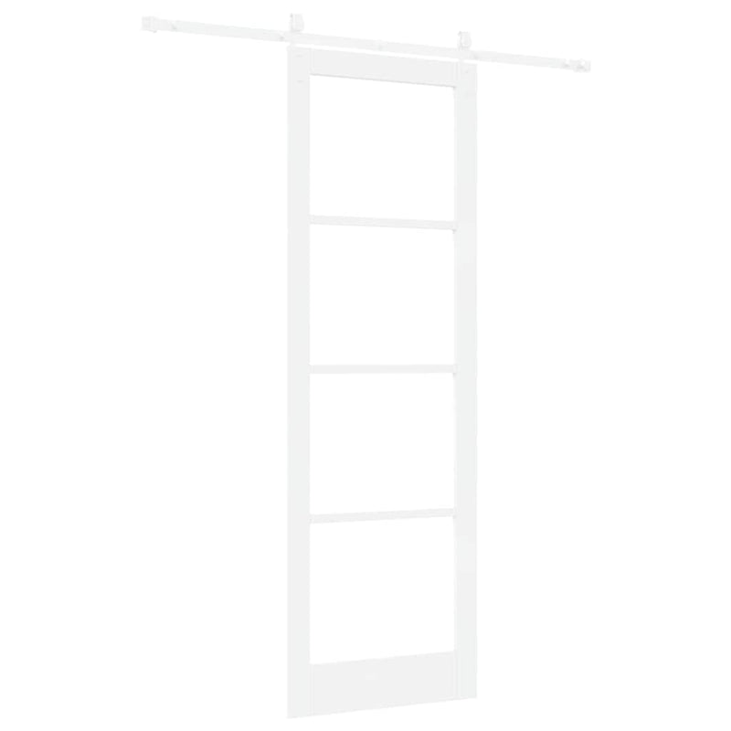 vidaXL Egyszerű Csúszó Ajtó Fehér 78 x 232 cm Fa és fém