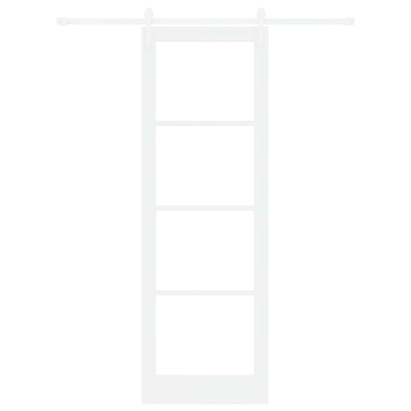vidaXL Egyszerű Csúszó Ajtó Fehér 78 x 232 cm Fa és fém