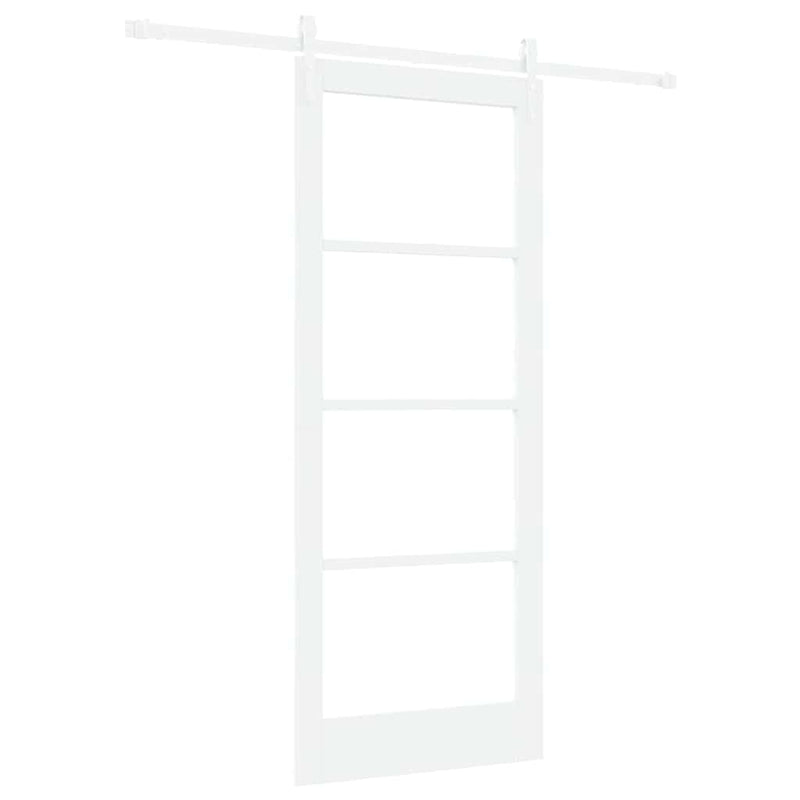 vidaXL Egyszerű Csúszó Ajtó Fehér 83 x 202 cm Fa és fém
