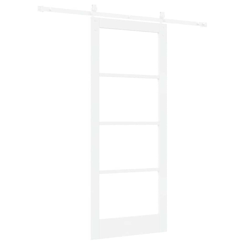 vidaXL Egyszerű Csúszó Ajtó Fehér 83 x 202 cm Fa és fém