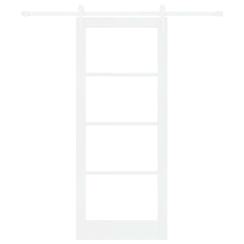 vidaXL Egyszerű Csúszó Ajtó Fehér 83 x 202 cm Fa és fém
