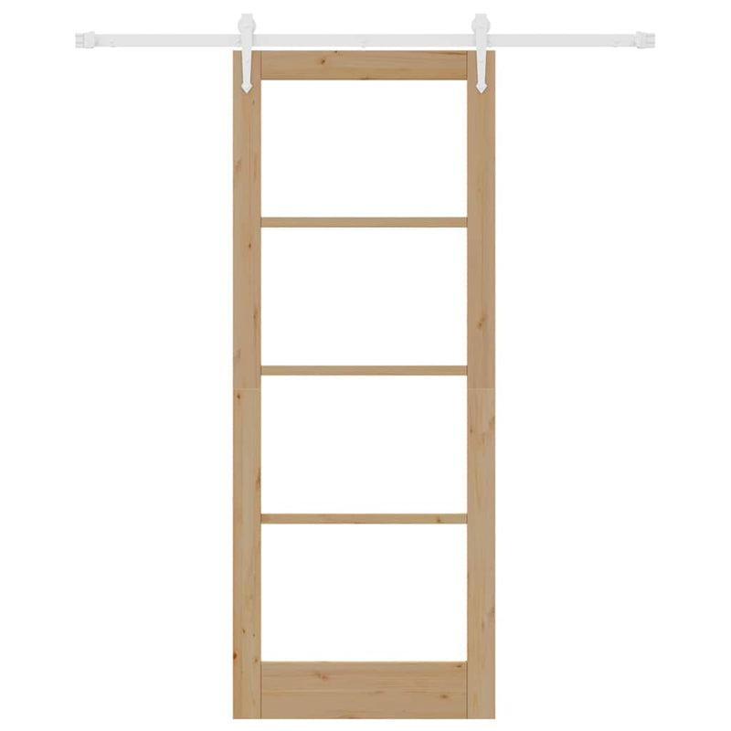 vidaXL Egyszerű Csúszó Ajtó Barna 83 x 211 cm Fa és fém