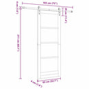 vidaXL Csúszó ajtó Fehér 83 x 211 cm Tömör fenyőfa és üveg