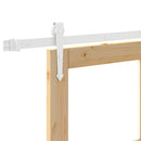 vidaXL Csúszó ajtó Barna 83 x 232 cm Tömör fenyőfa és üveg