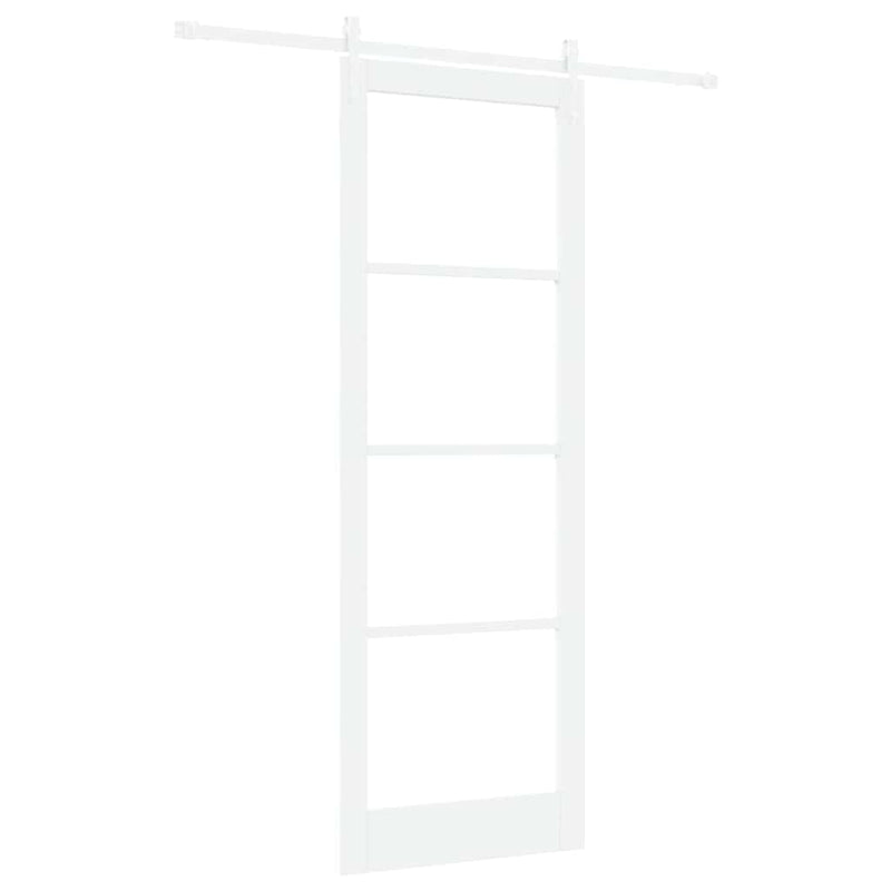 vidaXL Egyszerű Csúszó Ajtó Fehér 83 x 232 cm Fa és fém