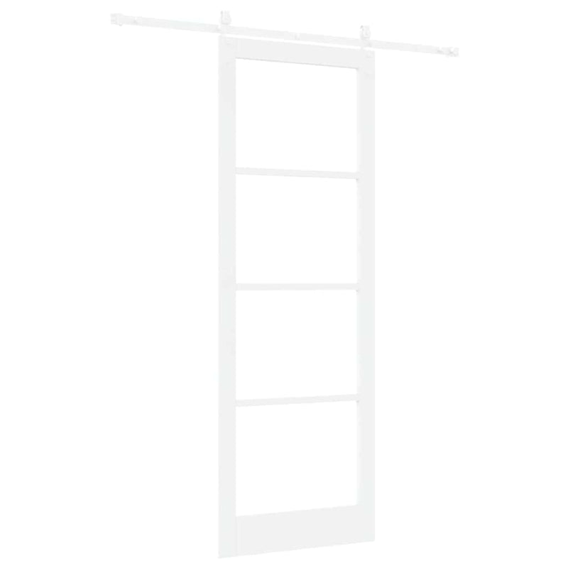 vidaXL Egyszerű Csúszó Ajtó Fehér 83 x 232 cm Fa és fém