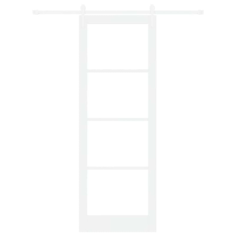 vidaXL Egyszerű Csúszó Ajtó Fehér 83 x 232 cm Fa és fém