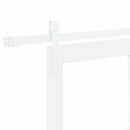 vidaXL Csúszó ajtó Fehér 93 x 211 cm Tömör fenyőfa és üveg