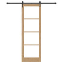 vidaXL Csúszó ajtó Természetes és fekete 78 x 232 cm