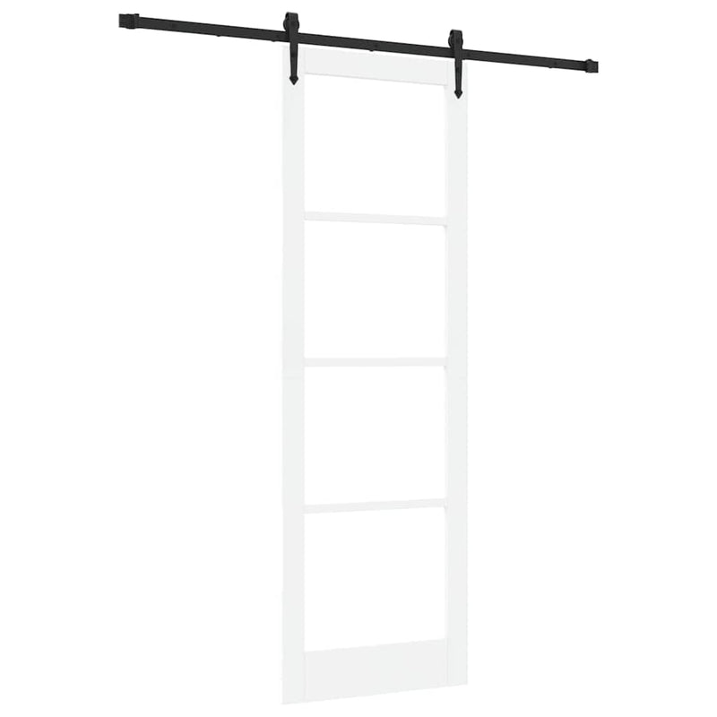 vidaXL Egyszerű Csúszó Ajtó Fehér 78 x 232 cm Fa és fém