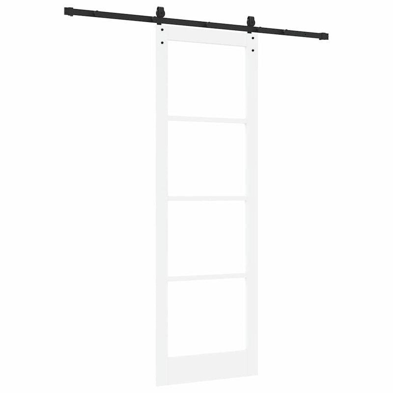 vidaXL Egyszerű Csúszó Ajtó Fehér 78 x 232 cm Fa és fém