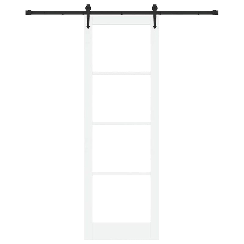 vidaXL Egyszerű Csúszó Ajtó Fehér 78 x 232 cm Fa és fém