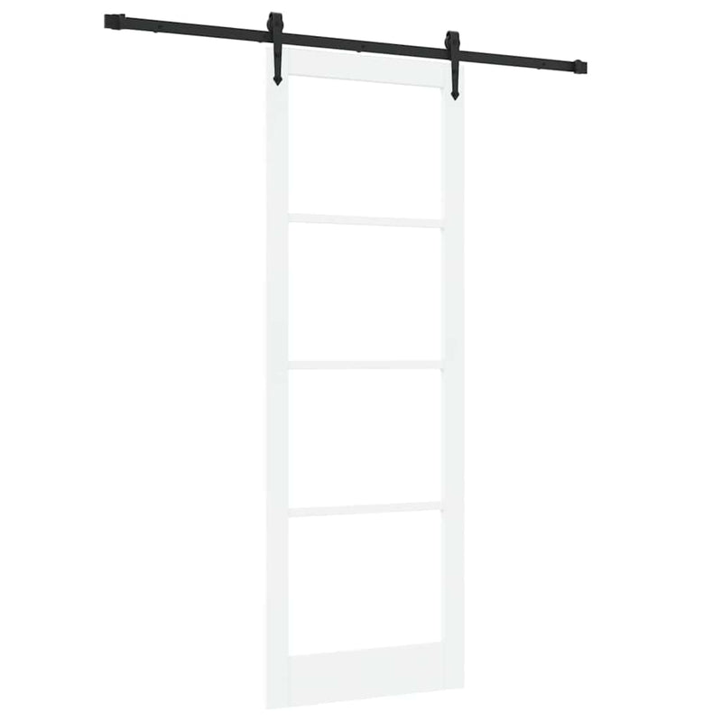 vidaXL Egyszerű Csúszó Ajtó Fehér 83 x 232 cm Fa és fém
