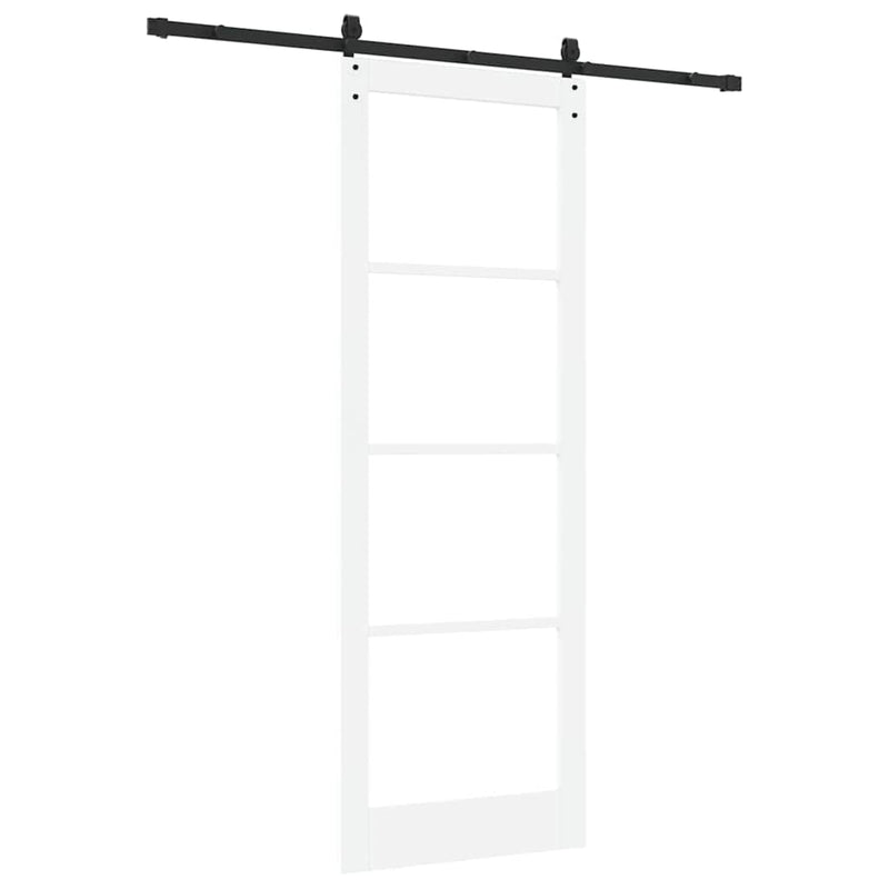vidaXL Egyszerű Csúszó Ajtó Fehér 83 x 232 cm Fa és fém