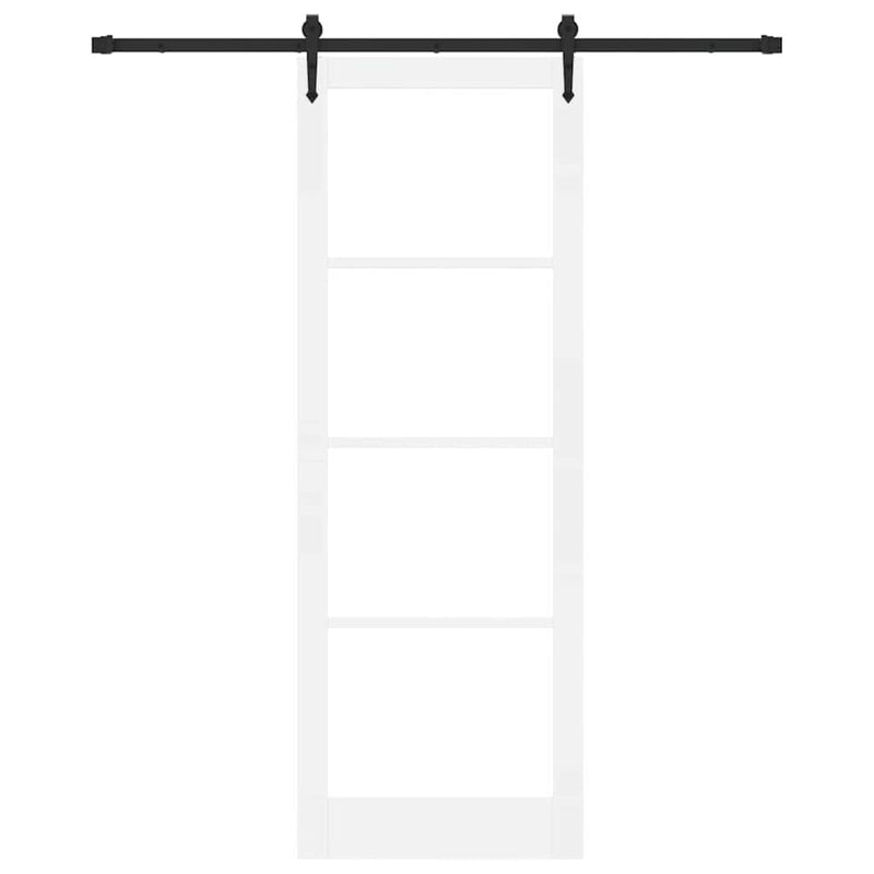 vidaXL Egyszerű Csúszó Ajtó Fehér 83 x 232 cm Fa és fém