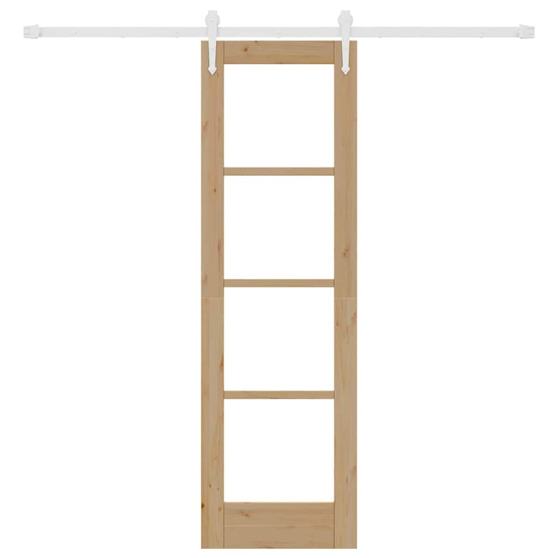 vidaXL Egyszerű Csúszó Ajtó Barna 61 x 198.5 cm Fa és fém