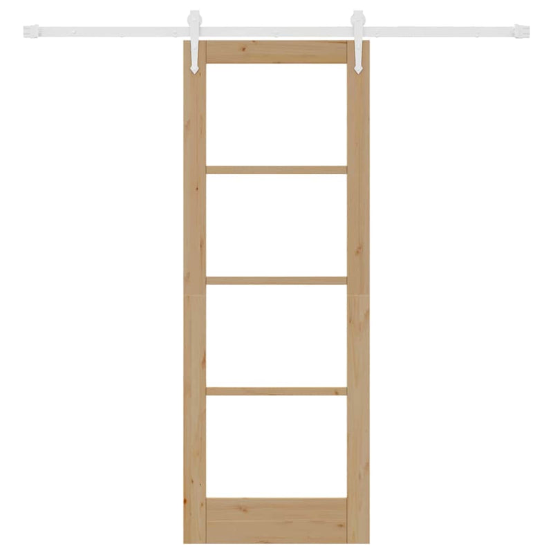 vidaXL Egyszerű Csúszó Ajtó Barna 73.5 x 198.5 cm Fa és fém