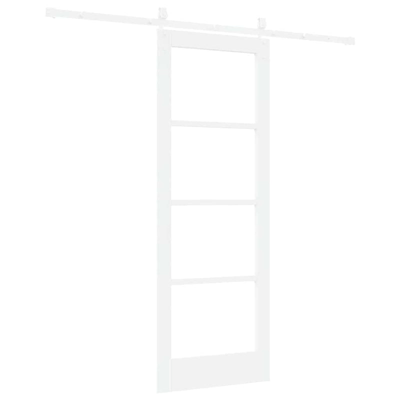 vidaXL Egyszerű Csúszó Ajtó Fehér 73.5 x 198.5 cm Fa és fém