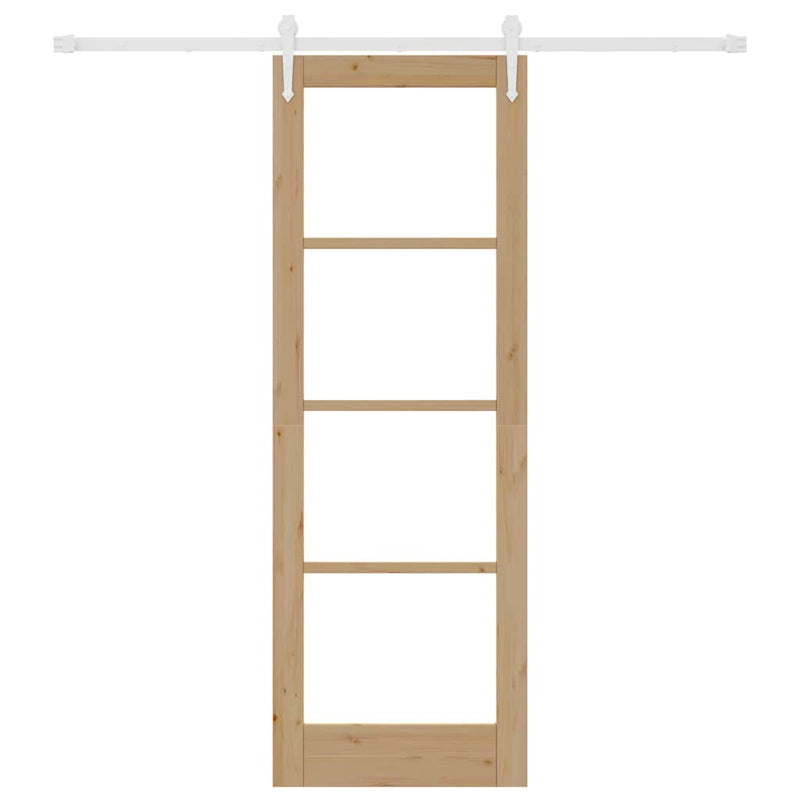 vidaXL Egyszerű Csúszó Ajtó Barna 73.5 x 211 cm Fa és fém
