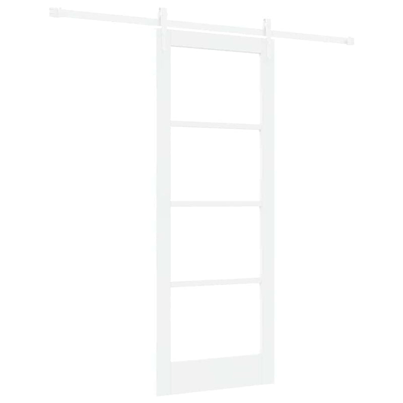 vidaXL Egyszerű Csúszó Ajtó Fehér 78 x 202 cm Fa és fém