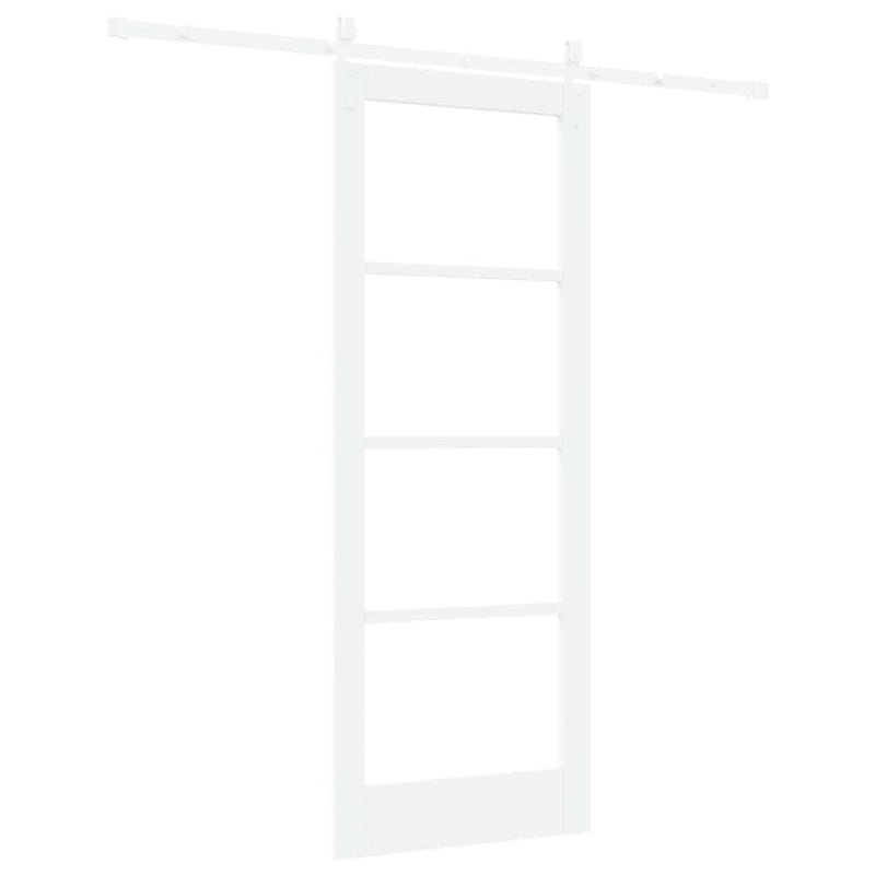 vidaXL Egyszerű Csúszó Ajtó Fehér 78 x 202 cm Fa és fém