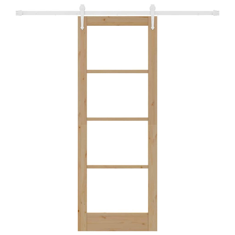 vidaXL Egyszerű Csúszó Ajtó Barna 78 x 211 cm Fa és fém