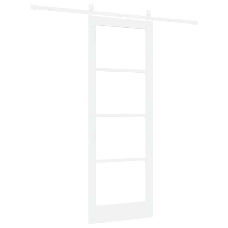 vidaXL Egyszerű Csúszó Ajtó Fehér 78 x 211 cm Fa és fém