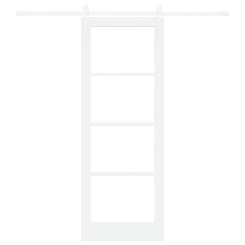 vidaXL Egyszerű Csúszó Ajtó Fehér 78 x 211 cm Fa és fém