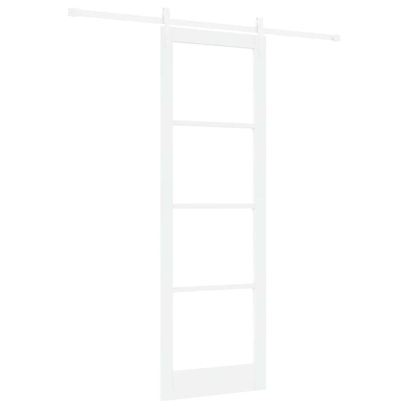 vidaXL Egyszerű Csúszó Ajtó Fehér 78 x 232 cm Fa és fém